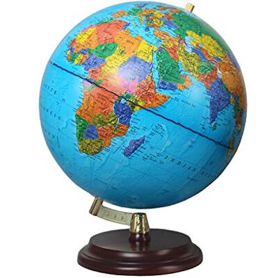 Magellan Vasa Globus mit politischem Kartenbild oder handkaschiert, freistehend ohne Meridian Durchmesser 32 cm, Globus mit rotbraunem Holzfuß Maßstab 1:40.000.000 politisches Kartenbild 32 cm Magellan Vasa Globus mit politischem Kartenbild oder handkaschiert, freistehend ohne Meridian Durchmesser 32 cm, Globus mit rotbraunem Holzfuß Maßstab 1:40.000.000 politisches Kartenbild 32 cm