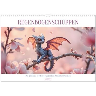 CALVENDO Regenbogenschuppen Die geheime Welt der magischen Miniatur Drachen (Wandkalender 2026 DIN A3 quer), Monatskalender: Magische Mini-Drachen ... Kalender voller Fantasie. ( Tiere) CALVENDO Regenbogenschuppen Die geheime Welt der magischen Miniatur Drachen (Wandkalender 2026 DIN A3 quer), Monatskalender: Magische Mini-Drachen ... Kalender voller Fantasie. ( Tiere)