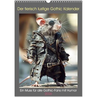 CALVENDO Der tierisch lustige Gothic Kalender (Wandkalender 2026 DIN A3 hoch), Monatskalender: Ein Muss für alle Gothic-Szene-Angehörige mit Humor ( Spass) CALVENDO Der tierisch lustige Gothic Kalender (Wandkalender 2026 DIN A3 hoch), Monatskalender: Ein Muss für alle Gothic-Szene-Angehörige mit Humor ( Spass)