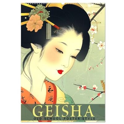 CALVENDO Geisha Old School Poster Style (Wandkalender 2026 DIN A2 hoch), Monatskalender: Dieser kunstvolle Kalender zeigt faszinierende ... japanischer Malkunst. ( Kunst) CALVENDO Geisha Old School Poster Style (Wandkalender 2026 DIN A2 hoch), Monatskalender: Dieser kunstvolle Kalender zeigt faszinierende ... japanischer Malkunst. ( Kunst)