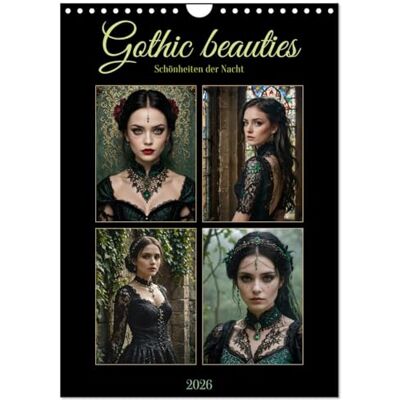 CALVENDO Gothic beauties Schönheiten der Nacht (Wandkalender 2026 DIN A4 hoch), Monatskalender: Mystische Gothic Portraits. ( Menschen) CALVENDO Gothic beauties Schönheiten der Nacht (Wandkalender 2026 DIN A4 hoch), Monatskalender: Mystische Gothic Portraits. ( Menschen)