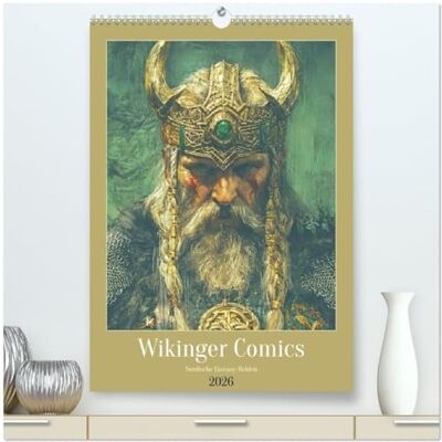 CALVENDO Wikinger Comics. Nordische Fantasy-Helden (hochwertiger Premium Wandkalender 2026 DIN A2 hoch), Kunstdruck in Hochglanz: Kraftvolle Wikinger-Saga in epischen Szenen ( Kunst) CALVENDO Wikinger Comics. Nordische Fantasy-Helden (hochwertiger Premium Wandkalender 2026 DIN A2 hoch), Kunstdruck in Hochglanz: Kraftvolle Wikinger-Saga in epischen Szenen ( Kunst)