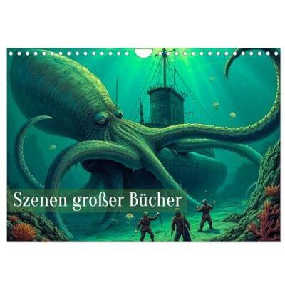 CALVENDO Vergessene Abenteuer Szenen großer Bücher (Wandkalender 2026 DIN A4 quer), Monatskalender: Ein Kalender mit literarischen Klassikerszenen ... anmutenden Abbildungen. ( Kunst) CALVENDO Vergessene Abenteuer Szenen großer Bücher (Wandkalender 2026 DIN A4 quer), Monatskalender: Ein Kalender mit literarischen Klassikerszenen ... anmutenden Abbildungen. ( Kunst)