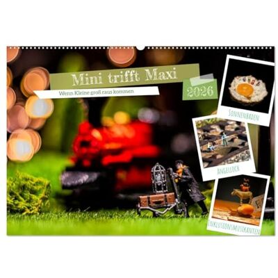 CALVENDO Mini trifft Maxi Wenn Kleine groß rauskommen (Wandkalender 2026 DIN A2 quer), Monatskalender: Winzige Welten, große Geschichten Ein Kalender der besonderen Art! ( Spass) CALVENDO Mini trifft Maxi Wenn Kleine groß rauskommen (Wandkalender 2026 DIN A2 quer), Monatskalender: Winzige Welten, große Geschichten Ein Kalender der besonderen Art! ( Spass)