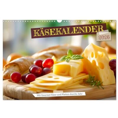 CALVENDO Käsekalender mit Gourmet Käse und Platten durchs Jahr (Wandkalender 2026 DIN A3 quer), Monatskalender: Käsekalender mit feinen Käse-Platten ... voller Genussmomente. ( Lifestyle) CALVENDO Käsekalender mit Gourmet Käse und Platten durchs Jahr (Wandkalender 2026 DIN A3 quer), Monatskalender: Käsekalender mit feinen Käse-Platten ... voller Genussmomente. ( Lifestyle)