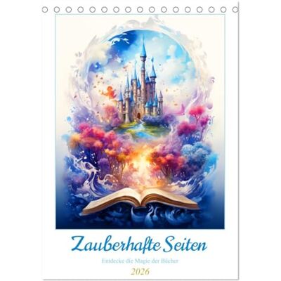 CALVENDO Zauberhafte Seiten Entdecke die Magie der Bücher (Tischkalender 2026 DIN A5 hoch), Monatskalender: Lass dich von 12 Ansichten verzaubern, ... Welten entführen! ( Kunst) CALVENDO Zauberhafte Seiten Entdecke die Magie der Bücher (Tischkalender 2026 DIN A5 hoch), Monatskalender: Lass dich von 12 Ansichten verzaubern, ... Welten entführen! ( Kunst)