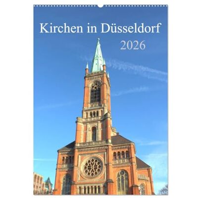 CALVENDO Kirchen in Düsseldorf (Wandkalender 2026 DIN A2 hoch), Monatskalender: Der Kalender zeigt das historische Düsseldorf von seinen eindrucksvollsten und seinen schönsten Seiten. ( Orte) CALVENDO Kirchen in Düsseldorf (Wandkalender 2026 DIN A2 hoch), Monatskalender: Der Kalender zeigt das historische Düsseldorf von seinen eindrucksvollsten und seinen schönsten Seiten. ( Orte)