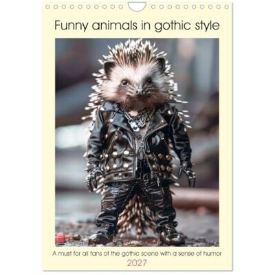 CALVENDO Funny animals in gothic style (Wall Calendar 2027 DIN A4 portrait), 12 Month Wall Calendar: A must for all members of the gothic scene with a sense of humor ( Hobbies) CALVENDO Funny animals in gothic style (Wall Calendar 2027 DIN A4 portrait), 12 Month Wall Calendar: A must for all members of the gothic scene with a sense of humor ( Hobbies)