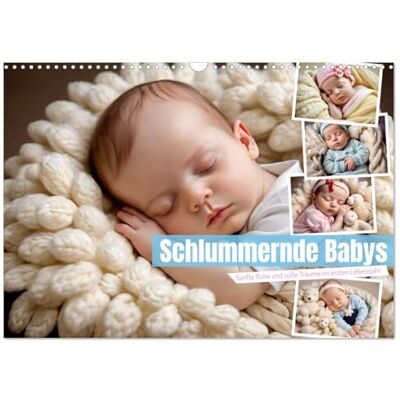 CALVENDO Schlummernde Babys (Wandkalender 2026 DIN A3 quer), Monatskalender: Ein Kalender voller zauberhafter Babyschlafmomente ( Menschen) CALVENDO Schlummernde Babys (Wandkalender 2026 DIN A3 quer), Monatskalender: Ein Kalender voller zauberhafter Babyschlafmomente ( Menschen)
