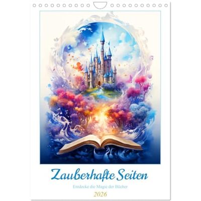 CALVENDO Zauberhafte Seiten Entdecke die Magie der Bücher (Wandkalender 2026 DIN A4 hoch), Monatskalender: Lass dich von 12 Ansichten verzaubern, ... Welten entführen! ( Kunst) CALVENDO Zauberhafte Seiten Entdecke die Magie der Bücher (Wandkalender 2026 DIN A4 hoch), Monatskalender: Lass dich von 12 Ansichten verzaubern, ... Welten entführen! ( Kunst)