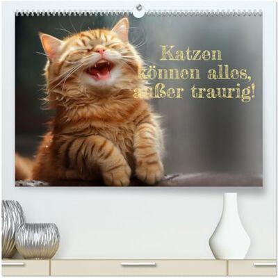 CALVENDO Katzen können alles, außer traurig. (hochwertiger Premium Wandkalender 2026 DIN A2 quer), Kunstdruck in Hochglanz: Katzen sind unsere Freunde in allen Lebenslagen. ( Spass) CALVENDO Katzen können alles, außer traurig. (hochwertiger Premium Wandkalender 2026 DIN A2 quer), Kunstdruck in Hochglanz: Katzen sind unsere Freunde in allen Lebenslagen. ( Spass)