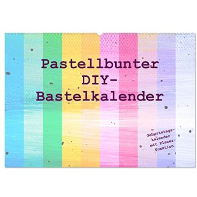 CALVENDO Pastellbunter DIY-Bastelkalender (Wandkalender 2026 DIN A2 quer), Monatskalender: Hochwertiger Do-it-yourself-Kalender für Fotos, zum Malen, ... für Kinder und Erwachsene ( Hobbys) CALVENDO Pastellbunter DIY-Bastelkalender (Wandkalender 2026 DIN A2 quer), Monatskalender: Hochwertiger Do-it-yourself-Kalender für Fotos, zum Malen, ... für Kinder und Erwachsene ( Hobbys)