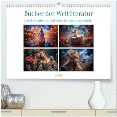 CALVENDO Bücher der Weltliteratur (hochwertiger Premium Wandkalender 2026 DIN A2 quer), Kunstdruck in Hochglanz: Bücher der Weltliteratur sind bedeutende Werke ... Autoren aus der ganzen Welt. ( Kunst) CALVENDO Bücher der Weltliteratur (hochwertiger Premium Wandkalender 2026 DIN A2 quer), Kunstdruck in Hochglanz: Bücher der Weltliteratur sind bedeutende Werke ... Autoren aus der ganzen Welt. ( Kunst)