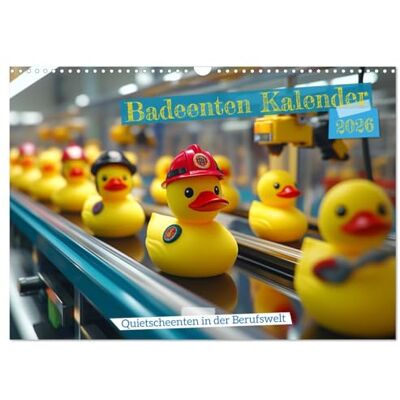 CALVENDO Badeenten Kalender Quietscheenten in der Berufswelt (Wandkalender 2026 DIN A3 quer), Monatskalender: Lustiger Badeenten Kalender für Kinder ... & Junggebliebene! ( Spass) CALVENDO Badeenten Kalender Quietscheenten in der Berufswelt (Wandkalender 2026 DIN A3 quer), Monatskalender: Lustiger Badeenten Kalender für Kinder ... & Junggebliebene! ( Spass)