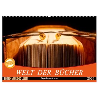 CALVENDO Welt der Bücher (Wandkalender 2026 DIN A2 quer), Monatskalender: Fotografien aus der schönen Welt der Bücher ( Kunst) CALVENDO Welt der Bücher (Wandkalender 2026 DIN A2 quer), Monatskalender: Fotografien aus der schönen Welt der Bücher ( Kunst)