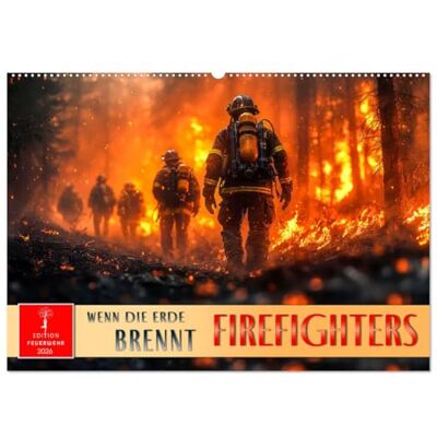CALVENDO Firefighters wenn die Erde brennt (Wandkalender 2026 DIN A2 quer), Monatskalender: Der Kampf gegen die zerstörerische Kraft des Feuers. ( Menschen) CALVENDO Firefighters wenn die Erde brennt (Wandkalender 2026 DIN A2 quer), Monatskalender: Der Kampf gegen die zerstörerische Kraft des Feuers. ( Menschen)