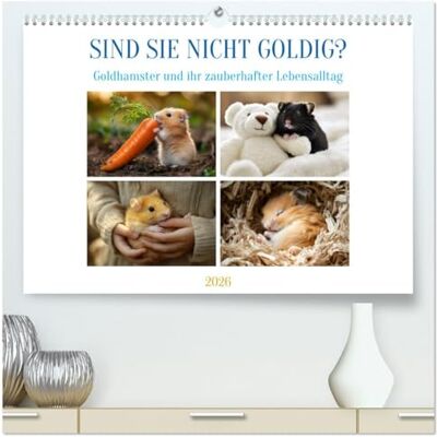 CALVENDO Sind sie nicht goldig? (hochwertiger Premium Wandkalender 2026 DIN A2 quer), Kunstdruck in Hochglanz: Fluffige Momente mit Goldhamstern ( Tiere) CALVENDO Sind sie nicht goldig? (hochwertiger Premium Wandkalender 2026 DIN A2 quer), Kunstdruck in Hochglanz: Fluffige Momente mit Goldhamstern ( Tiere)