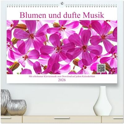 CALVENDO Blumen und dufte Musik (hochwertiger Premium Wandkalender 2026 DIN A2 quer), Kunstdruck in Hochglanz: Mit erholsamer Klaviermusik zum Download auf jedem Kalenderblatt ( Natur) CALVENDO Blumen und dufte Musik (hochwertiger Premium Wandkalender 2026 DIN A2 quer), Kunstdruck in Hochglanz: Mit erholsamer Klaviermusik zum Download auf jedem Kalenderblatt ( Natur)