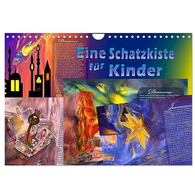 CALVENDO Eine Schatzkiste für Kinder (Wandkalender 2026 DIN A4 quer), Monatskalender: Ein Kalender mit zauberhaften, kunstvollen farbenprächtigen ... und sehnsuchtsvolle Welten. ( Kunst) CALVENDO Eine Schatzkiste für Kinder (Wandkalender 2026 DIN A4 quer), Monatskalender: Ein Kalender mit zauberhaften, kunstvollen farbenprächtigen ... und sehnsuchtsvolle Welten. ( Kunst)