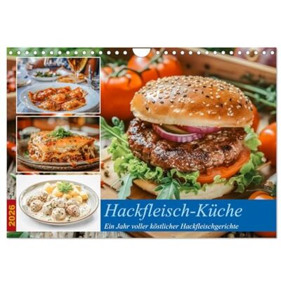 CALVENDO Hackfleisch-Küche (Wandkalender 2026 DIN A4 quer), Monatskalender: Entdecken Sie die kulinarische Vielfalt von Hackfleisch mit unserem Hackfleisch-Küche Kalender. ( Lifestyle) CALVENDO Hackfleisch-Küche (Wandkalender 2026 DIN A4 quer), Monatskalender: Entdecken Sie die kulinarische Vielfalt von Hackfleisch mit unserem Hackfleisch-Küche Kalender. ( Lifestyle)