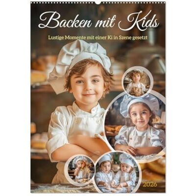 CALVENDO Backen mit Kids (Wandkalender 2026 DIN A2 hoch), Monatskalender: In diesem unterhaltsamen und lustigen Kalender, entdecken Kinder die Freude am Backen. ( Lifestyle) CALVENDO Backen mit Kids (Wandkalender 2026 DIN A2 hoch), Monatskalender: In diesem unterhaltsamen und lustigen Kalender, entdecken Kinder die Freude am Backen. ( Lifestyle)