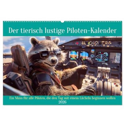 CALVENDO Der tierisch lustige Piloten-Kalender (Wandkalender 2026 DIN A2 quer), Monatskalender: Ein Muss für alle Piloten, die den Tag mit einem Lächeln beginnen wollen ( Mobilitaet) CALVENDO Der tierisch lustige Piloten-Kalender (Wandkalender 2026 DIN A2 quer), Monatskalender: Ein Muss für alle Piloten, die den Tag mit einem Lächeln beginnen wollen ( Mobilitaet)