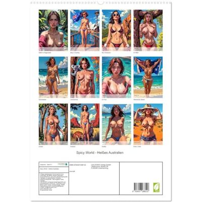 CALVENDO Spicy World Heißes Australien (hochwertiger Premium Wandkalender 2026 DIN A2 hoch), Kunstdruck in Hochglanz: Ein heißer Comic-Kalender, der ... bis zum wilden Outback. ( Erotik) CALVENDO Spicy World Heißes Australien (hochwertiger Premium Wandkalender 2026 DIN A2 hoch), Kunstdruck in Hochglanz: Ein heißer Comic-Kalender, der ... bis zum wilden Outback. ( Erotik)