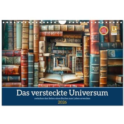 CALVENDO Das versteckte Universum (Wandkalender 2026 DIN A4 quer), Monatskalender: Wenn die Bücher leise flüstern ( Wissenschaft) CALVENDO Das versteckte Universum (Wandkalender 2026 DIN A4 quer), Monatskalender: Wenn die Bücher leise flüstern ( Wissenschaft)