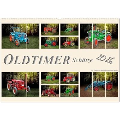 CALVENDO Oldtimer Schätze. Ein Traktoren-Kalender (Wandkalender 2026 DIN A2 quer), Monatskalender: Nostalgische Traktoren Oldtimer Schätze, von ... immer wieder bestaunt ( Technologie) CALVENDO Oldtimer Schätze. Ein Traktoren-Kalender (Wandkalender 2026 DIN A2 quer), Monatskalender: Nostalgische Traktoren Oldtimer Schätze, von ... immer wieder bestaunt ( Technologie)