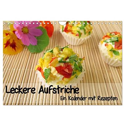 CALVENDO Leckere Aufstriche Ein Kalender mit Rezepten (Wandkalender 2026 DIN A4 quer), Monatskalender: Zwölf Rezepte zu Brotaufstrichen für ... Kalender für die Küche ( Lifestyle) CALVENDO Leckere Aufstriche Ein Kalender mit Rezepten (Wandkalender 2026 DIN A4 quer), Monatskalender: Zwölf Rezepte zu Brotaufstrichen für ... Kalender für die Küche ( Lifestyle)