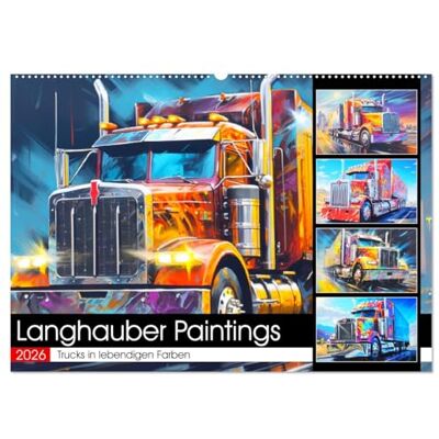 CALVENDO Langhauber Paintings. Trucks in lebendigen Farben (Wandkalender 2026 DIN A2 quer), Monatskalender: Ein Kalender voller faszinierender und kraftvoller Trucks ( Technologie) CALVENDO Langhauber Paintings. Trucks in lebendigen Farben (Wandkalender 2026 DIN A2 quer), Monatskalender: Ein Kalender voller faszinierender und kraftvoller Trucks ( Technologie)