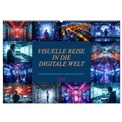 CALVENDO Visuelle Reise in die digitale Welt (Wandkalender 2026 DIN A2 quer), Monatskalender: Erkunden Sie die digitale Welt, eine visuelle Reise durch den Kalender der Zukunft ( Technologie) CALVENDO Visuelle Reise in die digitale Welt (Wandkalender 2026 DIN A2 quer), Monatskalender: Erkunden Sie die digitale Welt, eine visuelle Reise durch den Kalender der Zukunft ( Technologie)