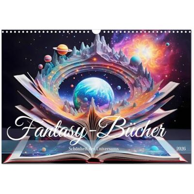 CALVENDO Fantasy-Bücher Schönheit des Universums (Wandkalender 2026 DIN A3 quer), Monatskalender: Mit Büchern die Magie des Universums entdecken. ( Natur) CALVENDO Fantasy-Bücher Schönheit des Universums (Wandkalender 2026 DIN A3 quer), Monatskalender: Mit Büchern die Magie des Universums entdecken. ( Natur)