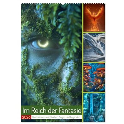 CALVENDO Im Reich der Fantasie (Wandkalender 2026 DIN A2 hoch), Monatskalender: Ein Kalender wie aus einer anderen Welt mit Drachen, Elfen, mystische Wälder und epische Helden. ( Kunst) CALVENDO Im Reich der Fantasie (Wandkalender 2026 DIN A2 hoch), Monatskalender: Ein Kalender wie aus einer anderen Welt mit Drachen, Elfen, mystische Wälder und epische Helden. ( Kunst)