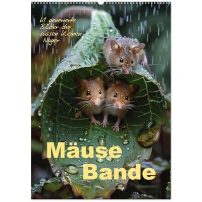 CALVENDO Mäusebande (Wandkalender 2026 DIN A2 hoch), Monatskalender: Putzige kleine Nager KI generiert ( Tiere) CALVENDO Mäusebande (Wandkalender 2026 DIN A2 hoch), Monatskalender: Putzige kleine Nager KI generiert ( Tiere)