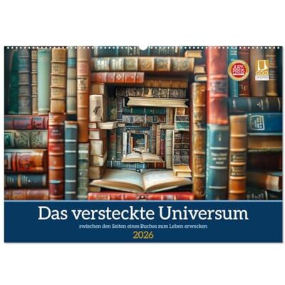 CALVENDO Das versteckte Universum (Wandkalender 2026 DIN A2 quer), Monatskalender: Wenn die Bücher leise flüstern ( Wissenschaft) CALVENDO Das versteckte Universum (Wandkalender 2026 DIN A2 quer), Monatskalender: Wenn die Bücher leise flüstern ( Wissenschaft)