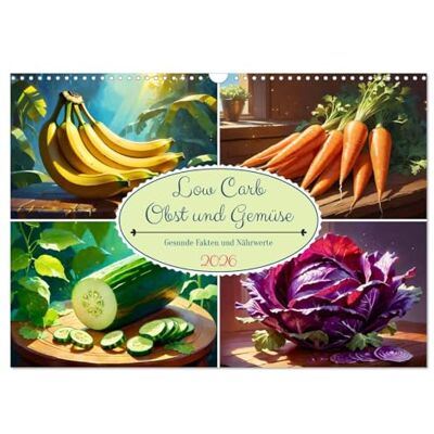 CALVENDO Low Carb Obst und Gemüse (Wandkalender 2026 DIN A3 quer), Monatskalender: Dieser Kalender macht Appetit auf gesundes Essen! ( Gesundheit) CALVENDO Low Carb Obst und Gemüse (Wandkalender 2026 DIN A3 quer), Monatskalender: Dieser Kalender macht Appetit auf gesundes Essen! ( Gesundheit)