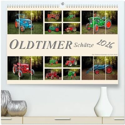 CALVENDO Oldtimer Schätze. Ein Traktoren-Kalender (hochwertiger Premium Wandkalender 2026 DIN A2 quer), Kunstdruck in Hochglanz: Nostalgische Traktoren ... immer wieder bestaunt ( Technologie) CALVENDO Oldtimer Schätze. Ein Traktoren-Kalender (hochwertiger Premium Wandkalender 2026 DIN A2 quer), Kunstdruck in Hochglanz: Nostalgische Traktoren ... immer wieder bestaunt ( Technologie)