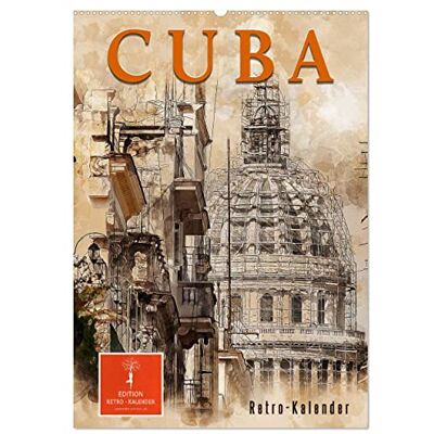 CALVENDO Cuba Retro Kalender (Wandkalender 2026 DIN A2 hoch), Monatskalender: Kuba zwischen Aufbruch und Abriss. ( Orte) CALVENDO Cuba Retro Kalender (Wandkalender 2026 DIN A2 hoch), Monatskalender: Kuba zwischen Aufbruch und Abriss. ( Orte)