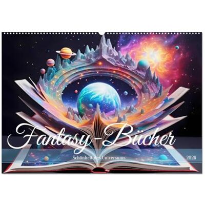 CALVENDO Fantasy-Bücher Schönheit des Universums (Wandkalender 2026 DIN A2 quer), Monatskalender: Mit Büchern die Magie des Universums entdecken. ( Natur) CALVENDO Fantasy-Bücher Schönheit des Universums (Wandkalender 2026 DIN A2 quer), Monatskalender: Mit Büchern die Magie des Universums entdecken. ( Natur)