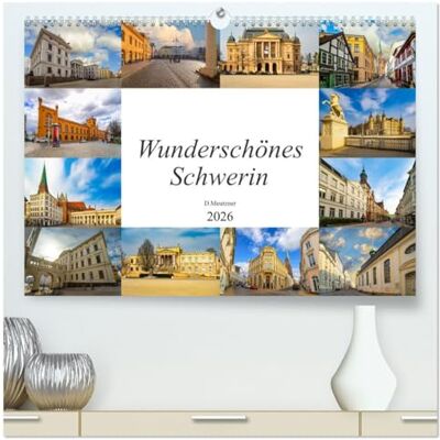 CALVENDO Wunderschönes Schwerin (hochwertiger Premium Wandkalender 2026 DIN A2 quer), Kunstdruck in Hochglanz: Ein wunderschöner Kalender der einmaligen Stadt Schwerin ( Orte) CALVENDO Wunderschönes Schwerin (hochwertiger Premium Wandkalender 2026 DIN A2 quer), Kunstdruck in Hochglanz: Ein wunderschöner Kalender der einmaligen Stadt Schwerin ( Orte)