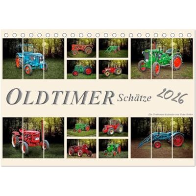 CALVENDO Oldtimer Schätze. Ein Traktoren-Kalender (Tischkalender 2026 DIN A5 quer), Monatskalender: Nostalgische Traktoren Oldtimer Schätze, von ... immer wieder bestaunt ( Technologie) CALVENDO Oldtimer Schätze. Ein Traktoren-Kalender (Tischkalender 2026 DIN A5 quer), Monatskalender: Nostalgische Traktoren Oldtimer Schätze, von ... immer wieder bestaunt ( Technologie)