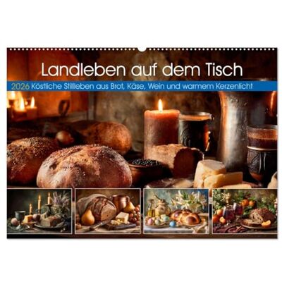 CALVENDO Landleben auf dem Tisch (Wandkalender 2026 DIN A2 quer), Monatskalender: Ein liebevoll gestalteter Kalender, der die Schönheit der ländlichen Küche feiert. ( Kunst) CALVENDO Landleben auf dem Tisch (Wandkalender 2026 DIN A2 quer), Monatskalender: Ein liebevoll gestalteter Kalender, der die Schönheit der ländlichen Küche feiert. ( Kunst)