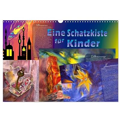 CALVENDO Eine Schatzkiste für Kinder (Wandkalender 2026 DIN A3 quer), Monatskalender: Ein Kalender mit zauberhaften, kunstvollen farbenprächtigen ... und sehnsuchtsvolle Welten. ( Kunst) CALVENDO Eine Schatzkiste für Kinder (Wandkalender 2026 DIN A3 quer), Monatskalender: Ein Kalender mit zauberhaften, kunstvollen farbenprächtigen ... und sehnsuchtsvolle Welten. ( Kunst)