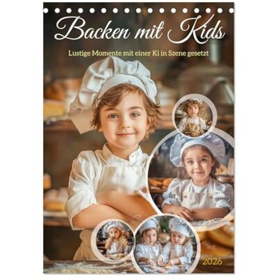 CALVENDO Backen mit Kids (Tischkalender 2026 DIN A5 hoch), Monatskalender: In diesem unterhaltsamen und lustigen Kalender, entdecken Kinder die Freude am Backen. ( Lifestyle) CALVENDO Backen mit Kids (Tischkalender 2026 DIN A5 hoch), Monatskalender: In diesem unterhaltsamen und lustigen Kalender, entdecken Kinder die Freude am Backen. ( Lifestyle)