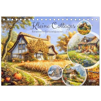 CALVENDO Kleine Cottages Romantische Fantasiehäuschen (Tischkalender 2026 DIN A5 quer), Monatskalender: Eine Welt voller zauberhafter Cottage-Idylle ( Orte) CALVENDO Kleine Cottages Romantische Fantasiehäuschen (Tischkalender 2026 DIN A5 quer), Monatskalender: Eine Welt voller zauberhafter Cottage-Idylle ( Orte)