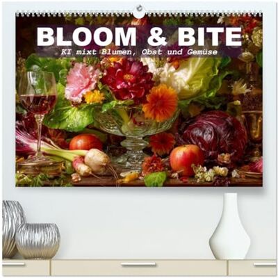CALVENDO Bloom und Bite. KI mixt Blumen, Obst und Gemüse (hochwertiger Premium Wandkalender 2026 DIN A2 quer), Kunstdruck in Hochglanz: Künstliche Intelligenz ... und digitaler Kreativität. ( Kunst) CALVENDO Bloom und Bite. KI mixt Blumen, Obst und Gemüse (hochwertiger Premium Wandkalender 2026 DIN A2 quer), Kunstdruck in Hochglanz: Künstliche Intelligenz ... und digitaler Kreativität. ( Kunst)