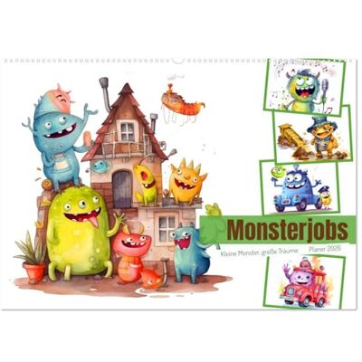 CALVENDO Monsterjobs Kleine Monster, große Träume (Wandkalender 2026 DIN A2 quer), Monatskalender: Ein Planer-Kalender für Kinder, um ihre Karriereträume zu verfolgen. ( Spass) CALVENDO Monsterjobs Kleine Monster, große Träume (Wandkalender 2026 DIN A2 quer), Monatskalender: Ein Planer-Kalender für Kinder, um ihre Karriereträume zu verfolgen. ( Spass)