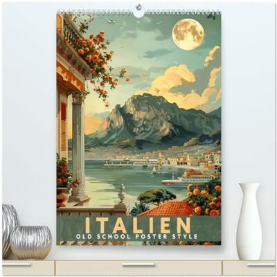 CALVENDO Italien Old School Poster Style (hochwertiger Premium Wandkalender 2026 DIN A2 hoch), Kunstdruck in Hochglanz: Eine Sammlung von Poster über Italien in Old School Style ( Orte) CALVENDO Italien Old School Poster Style (hochwertiger Premium Wandkalender 2026 DIN A2 hoch), Kunstdruck in Hochglanz: Eine Sammlung von Poster über Italien in Old School Style ( Orte)