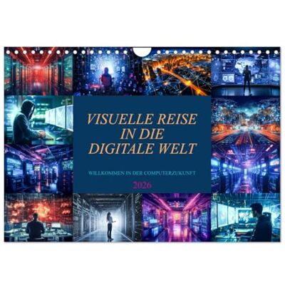 CALVENDO Visuelle Reise in die digitale Welt (Wandkalender 2026 DIN A4 quer), Monatskalender: Erkunden Sie die digitale Welt, eine visuelle Reise durch den Kalender der Zukunft ( Technologie) CALVENDO Visuelle Reise in die digitale Welt (Wandkalender 2026 DIN A4 quer), Monatskalender: Erkunden Sie die digitale Welt, eine visuelle Reise durch den Kalender der Zukunft ( Technologie)